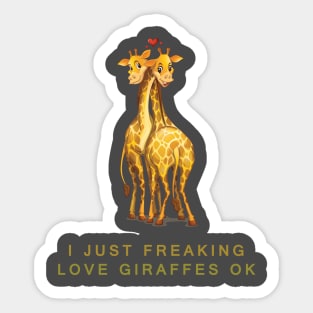 I love Giraffes Sticker